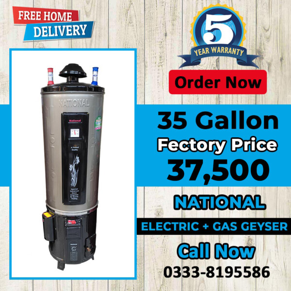 35 gallon electric and gas geyser