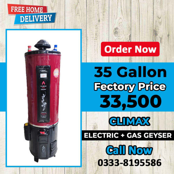 Climax Electric and Gas Geyser 35 Gallon