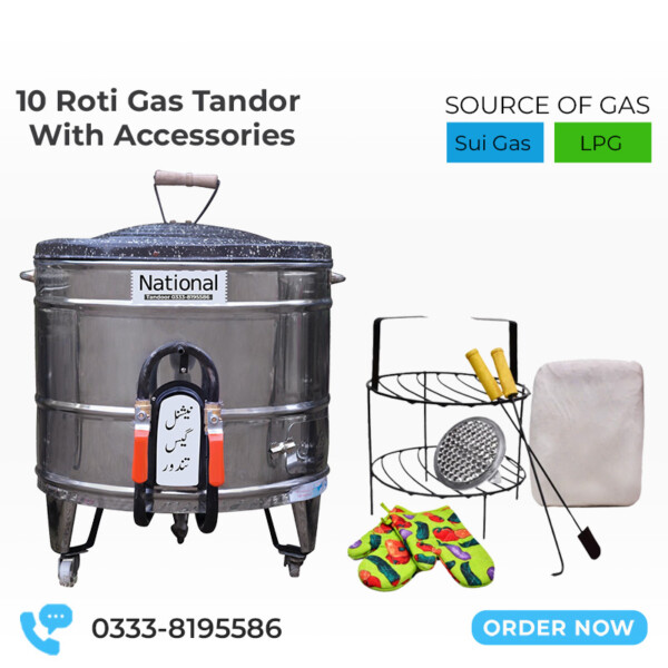 Gas tandoor with all tandoor accessories